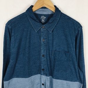 J. Crew Men’s Colorblock Knit Button Up Shirt